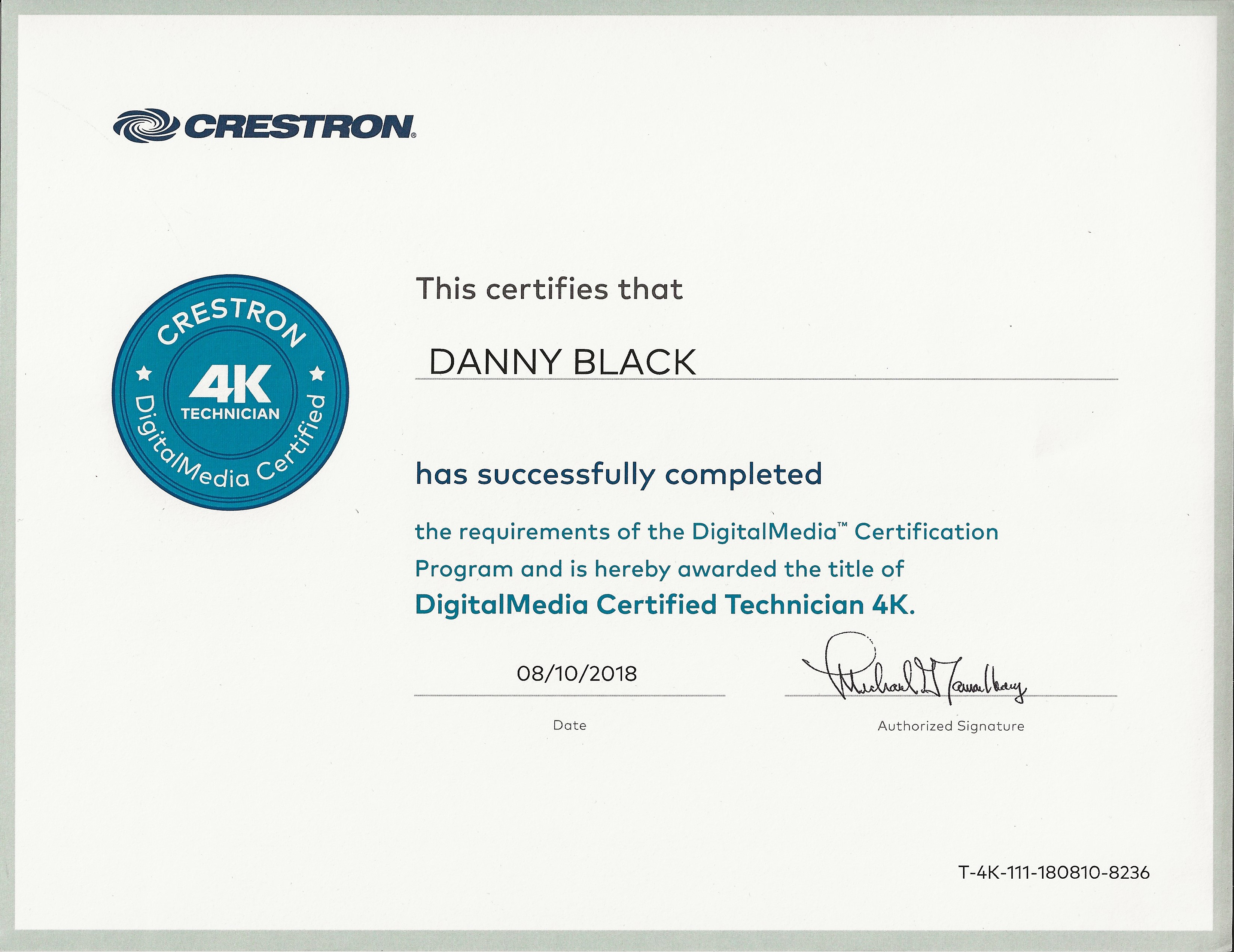 Digital Media Certified Technician 4k